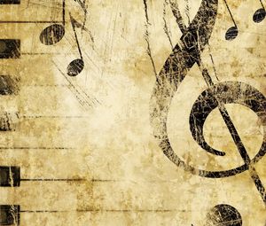 Preview wallpaper keys, treble clef, music, notes