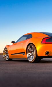 Preview wallpaper kia gt4, sports car, orange, side view