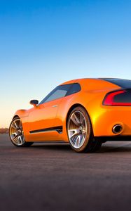 Preview wallpaper kia gt4, sports car, orange, side view