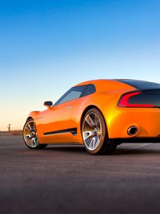 Preview wallpaper kia gt4, sports car, orange, side view