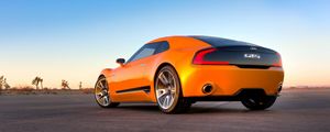 Preview wallpaper kia gt4, sports car, orange, side view