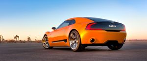 Preview wallpaper kia gt4, sports car, orange, side view