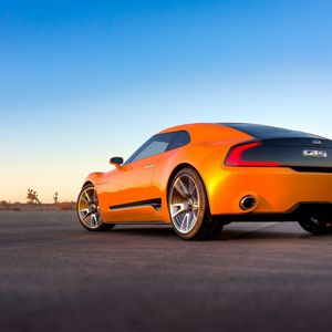 Preview wallpaper kia gt4, sports car, orange, side view