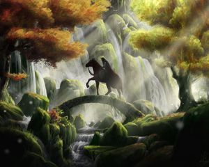 Preview wallpaper king, armor, rider, horse, fantasy, art