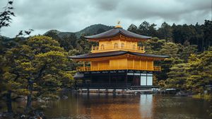 Preview wallpaper kinkaku-ji, golden pavilion temple, temple, japan