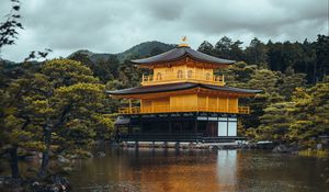 Preview wallpaper kinkaku-ji, golden pavilion temple, temple, japan