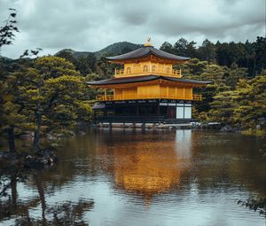 Preview wallpaper kinkaku-ji, golden pavilion temple, temple, japan