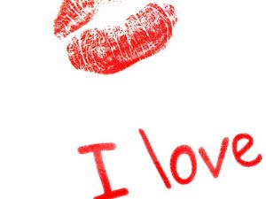 Preview wallpaper kiss, lips, lettering, love, recognition