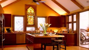 Preview wallpaper kitchen, style, wooden, furniture