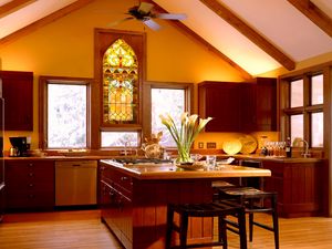 Preview wallpaper kitchen, style, wooden, furniture