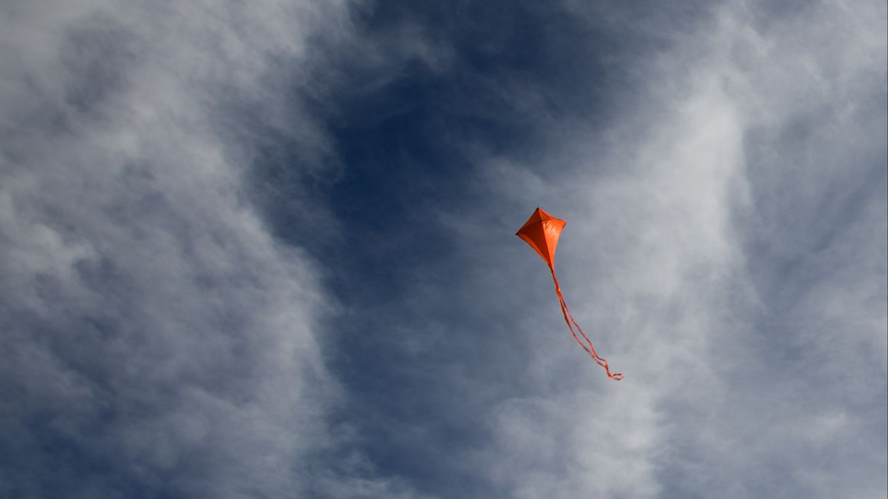 Wallpaper kite, flight, sky, clouds