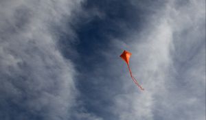 Preview wallpaper kite, flight, sky, clouds