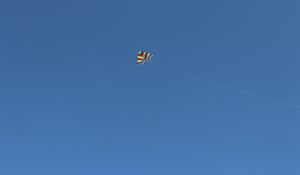 Preview wallpaper kite, sky, flight, minimalism, blue