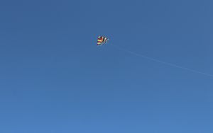 Preview wallpaper kite, sky, flight, minimalism, blue
