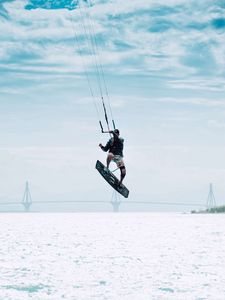 Preview wallpaper kiter, kiting, trick, jump, water