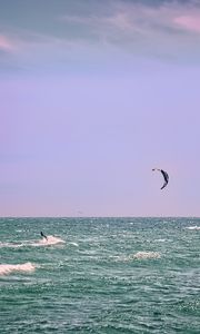 Preview wallpaper kitesurfing, ocean, waves, wind, sport, extreme