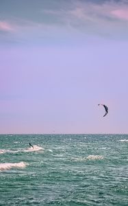 Preview wallpaper kitesurfing, ocean, waves, wind, sport, extreme