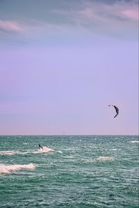 Preview wallpaper kitesurfing, ocean, waves, wind, sport, extreme