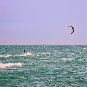 Preview wallpaper kitesurfing, ocean, waves, wind, sport, extreme