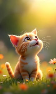 Preview wallpaper kitten, pet, cat, art, cute, smile