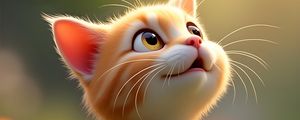 Preview wallpaper kitten, pet, cat, art, cute, smile