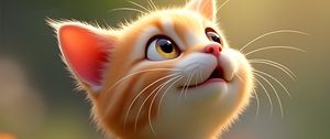 Preview wallpaper kitten, pet, cat, art, cute, smile