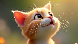 Preview wallpaper kitten, pet, cat, art, cute, smile