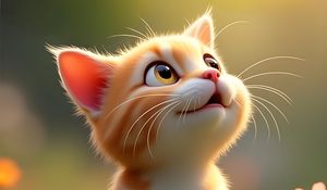 Preview wallpaper kitten, pet, cat, art, cute, smile