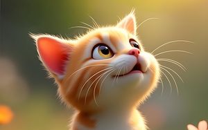 Preview wallpaper kitten, pet, cat, art, cute, smile