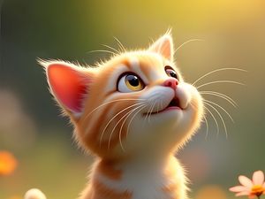 Preview wallpaper kitten, pet, cat, art, cute, smile