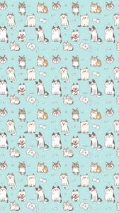 Preview wallpaper kittens, art, texture, background