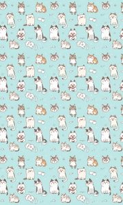 Preview wallpaper kittens, art, texture, background