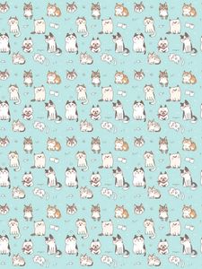 Preview wallpaper kittens, art, texture, background