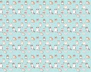 Preview wallpaper kittens, art, texture, background