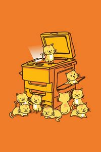 Preview wallpaper kittens, printer, much, happiness