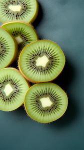 Preview wallpaper kiwi, fruit, background, dark, food