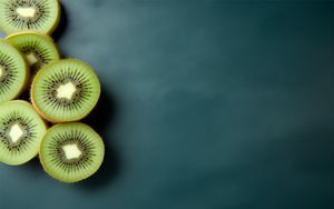 Preview wallpaper kiwi, fruit, background, dark, food