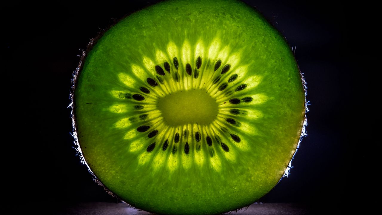 Wallpaper kiwi, fruit, macro, green