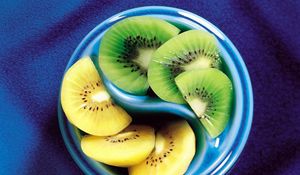 Preview wallpaper kiwi, fruit, peeled, tasty, dish
