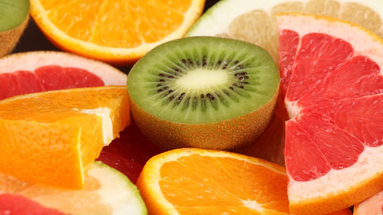 Wallpaper kiwi, grapefruit, limes, oranges, fruit