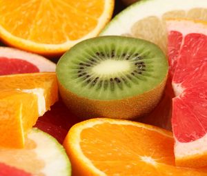 Preview wallpaper kiwi, grapefruit, limes, oranges, fruit