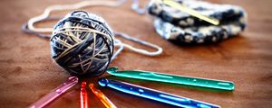 Preview wallpaper knitting, hooks, threads, hobbies