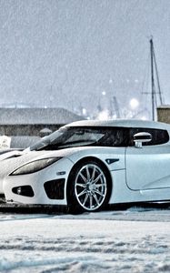 Preview wallpaper koenigsegg ccx, cars, snow, winter