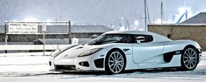 Preview wallpaper koenigsegg ccx, cars, snow, winter