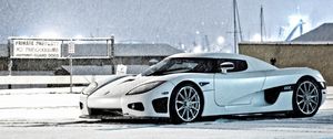 Preview wallpaper koenigsegg ccx, cars, snow, winter