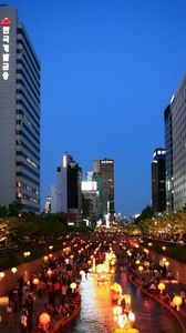Preview wallpaper korea, asia, seoul, south korea, night, city, lights city