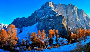 Preview wallpaper kranjska gora, slovenia, mountains, sky, mountain landscape, snow