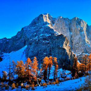 Preview wallpaper kranjska gora, slovenia, mountains, sky, mountain landscape, snow