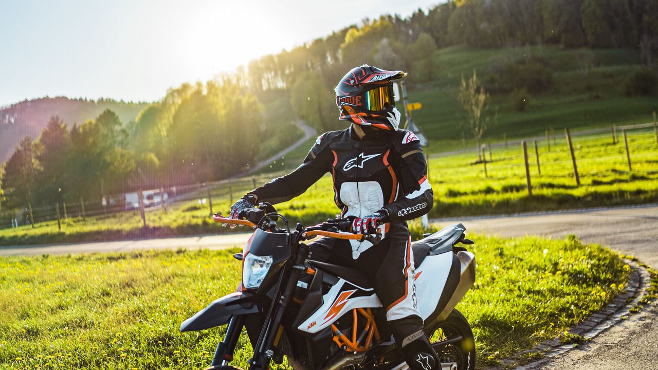 Wallpaper ktm 200 duke, ktm, motorcycle, bike, motorcyclist, equipment