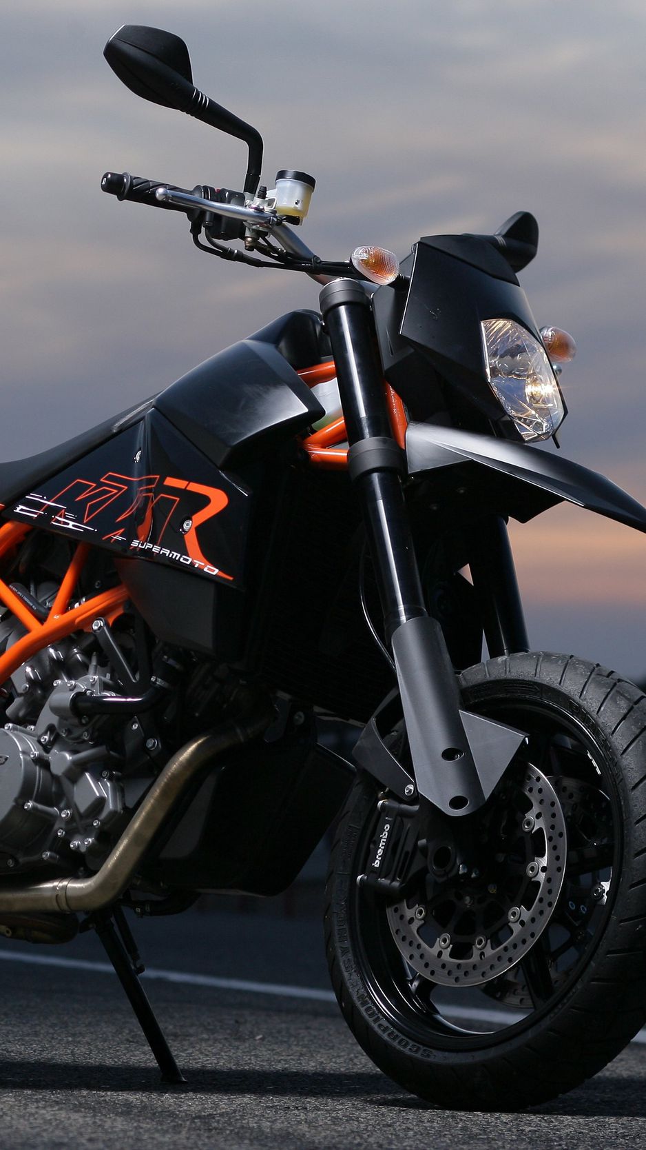 Download wallpaper 938x1668 ktm 950 supermoto r, ktm 950 sm, motorcycle  iphone 8/7/6s/6 for parallax hd background